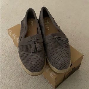 Toms High Rope Classic- Ash Suede Perforated